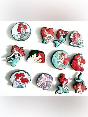 12 Little Mermaid Croc Charms Shoe Charm Jibbit Disney Croc Charms